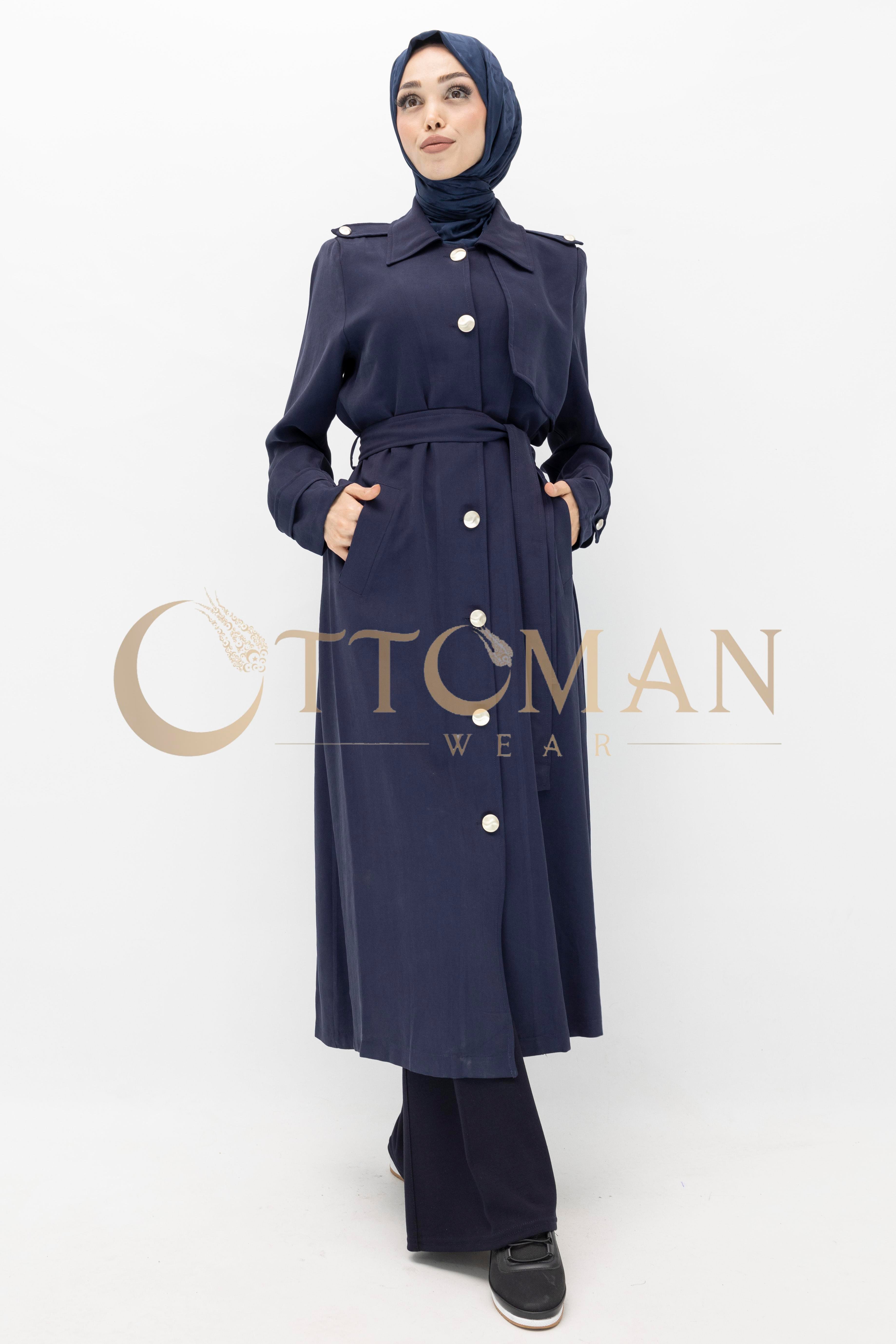 TENSEL TRENCHCOAT Lacivert OTW36281