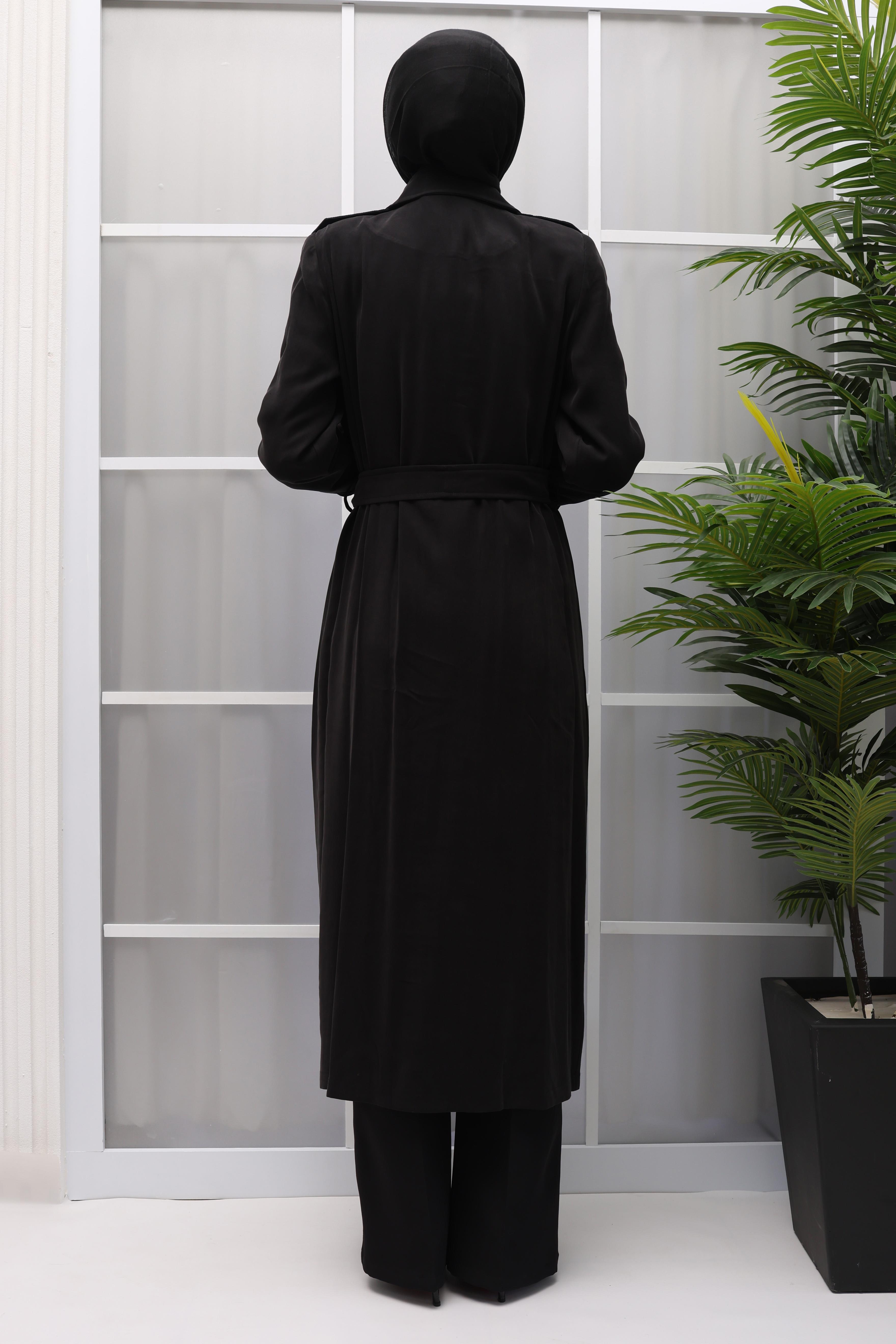 TENSEL TRENCHCOAT Siyah OTW36281