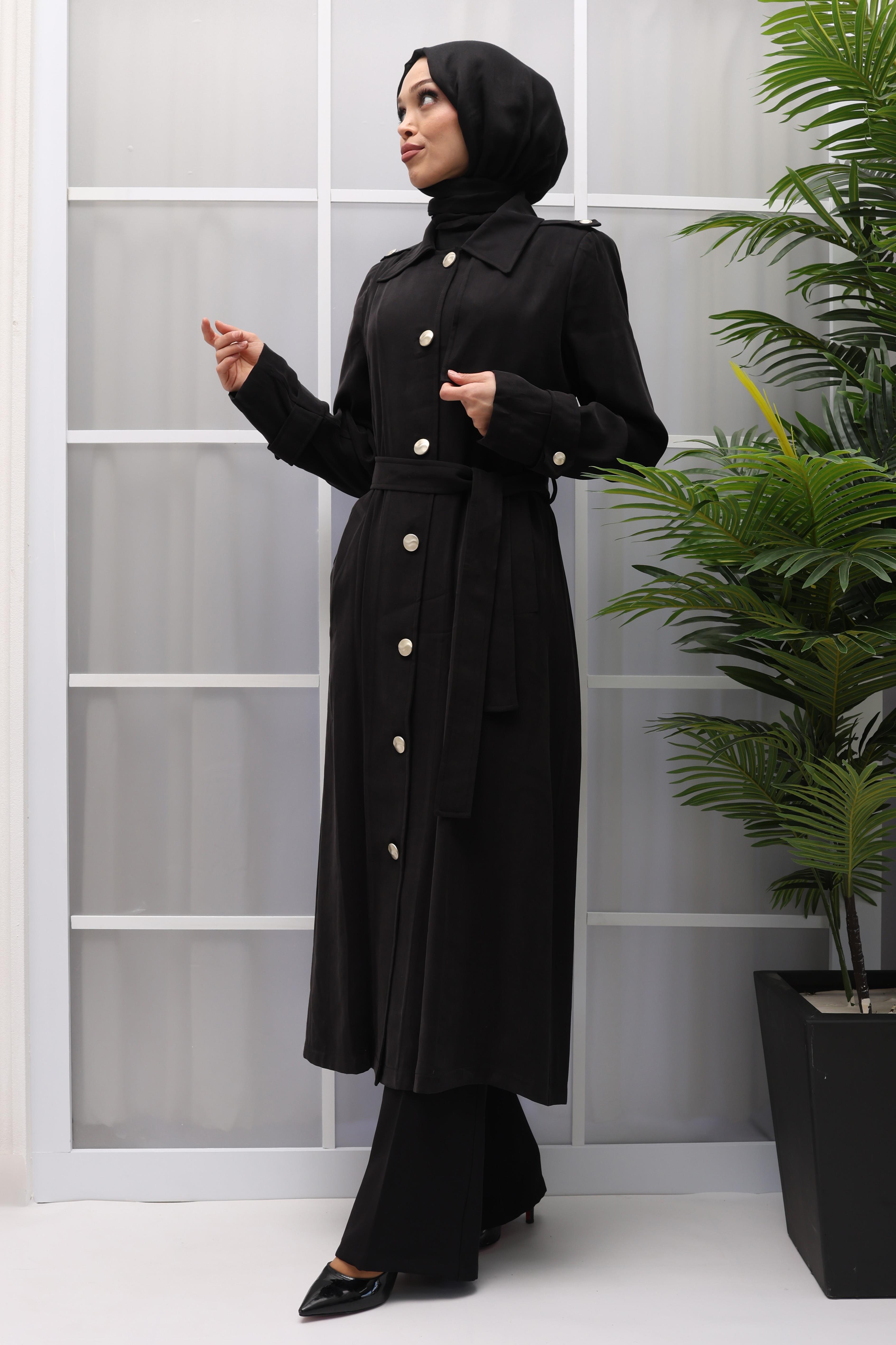 TENSEL TRENCHCOAT Siyah OTW36281