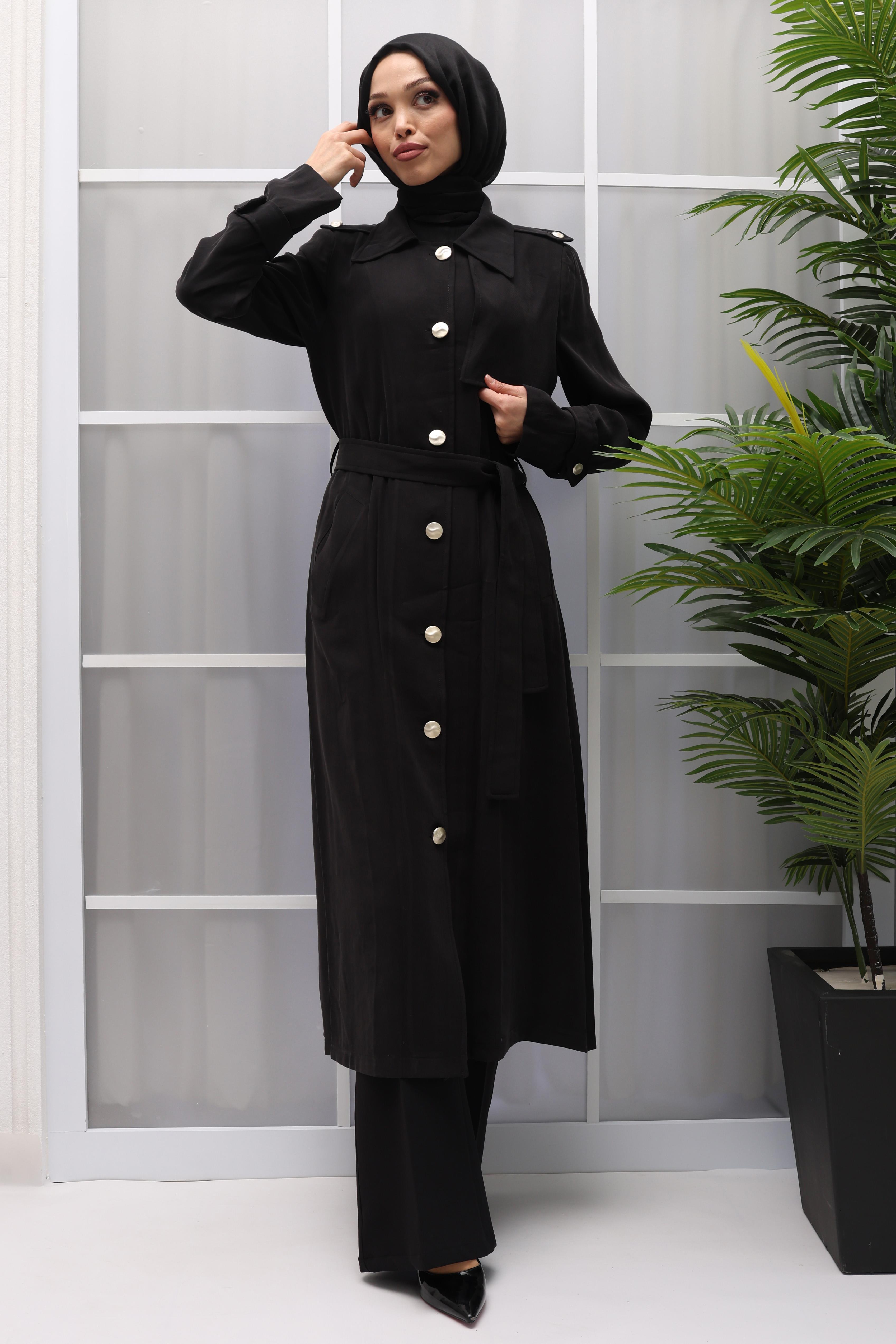 TENSEL TRENCHCOAT Siyah OTW36281