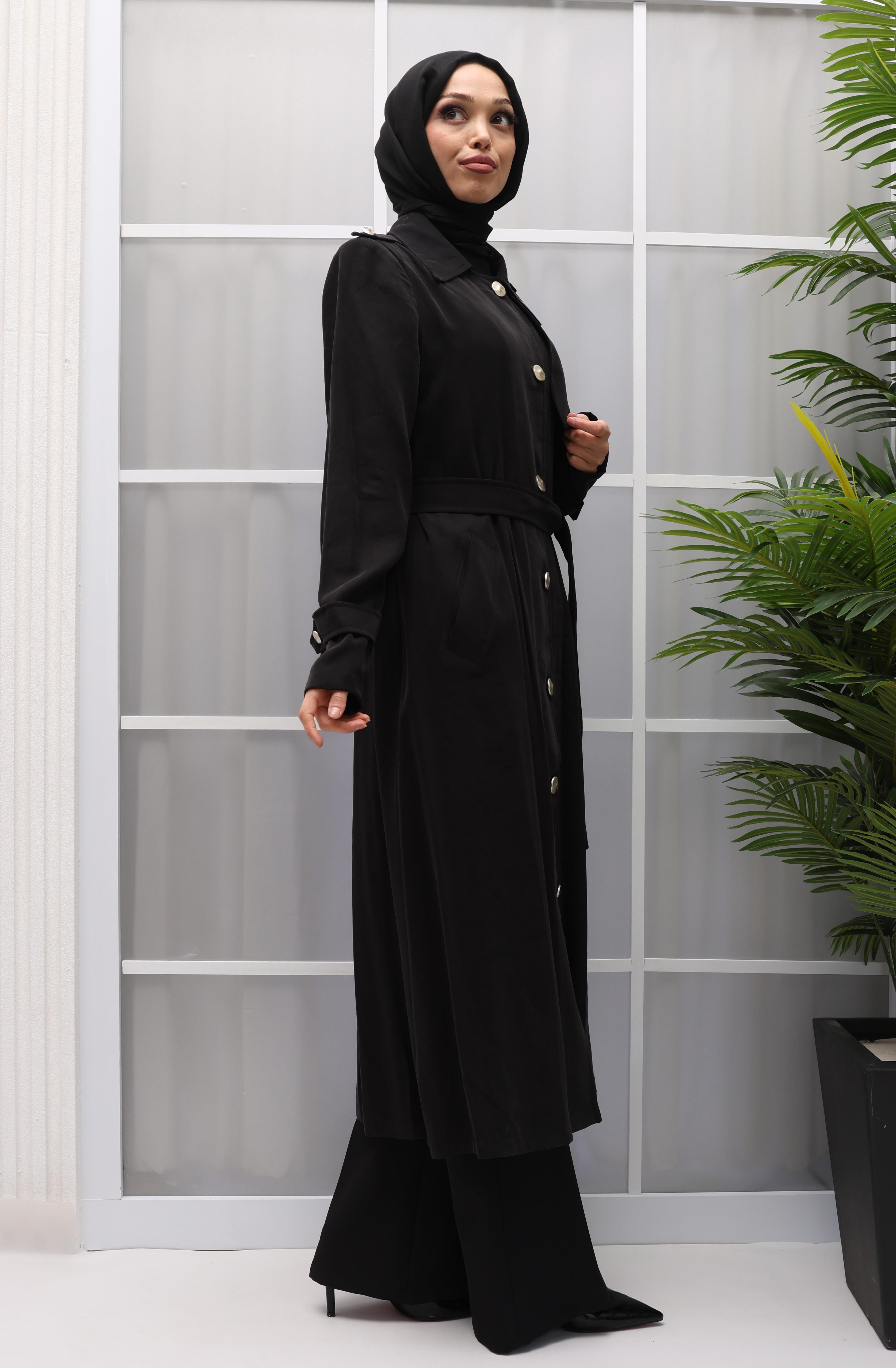 TENSEL TRENCHCOAT Siyah OTW36281