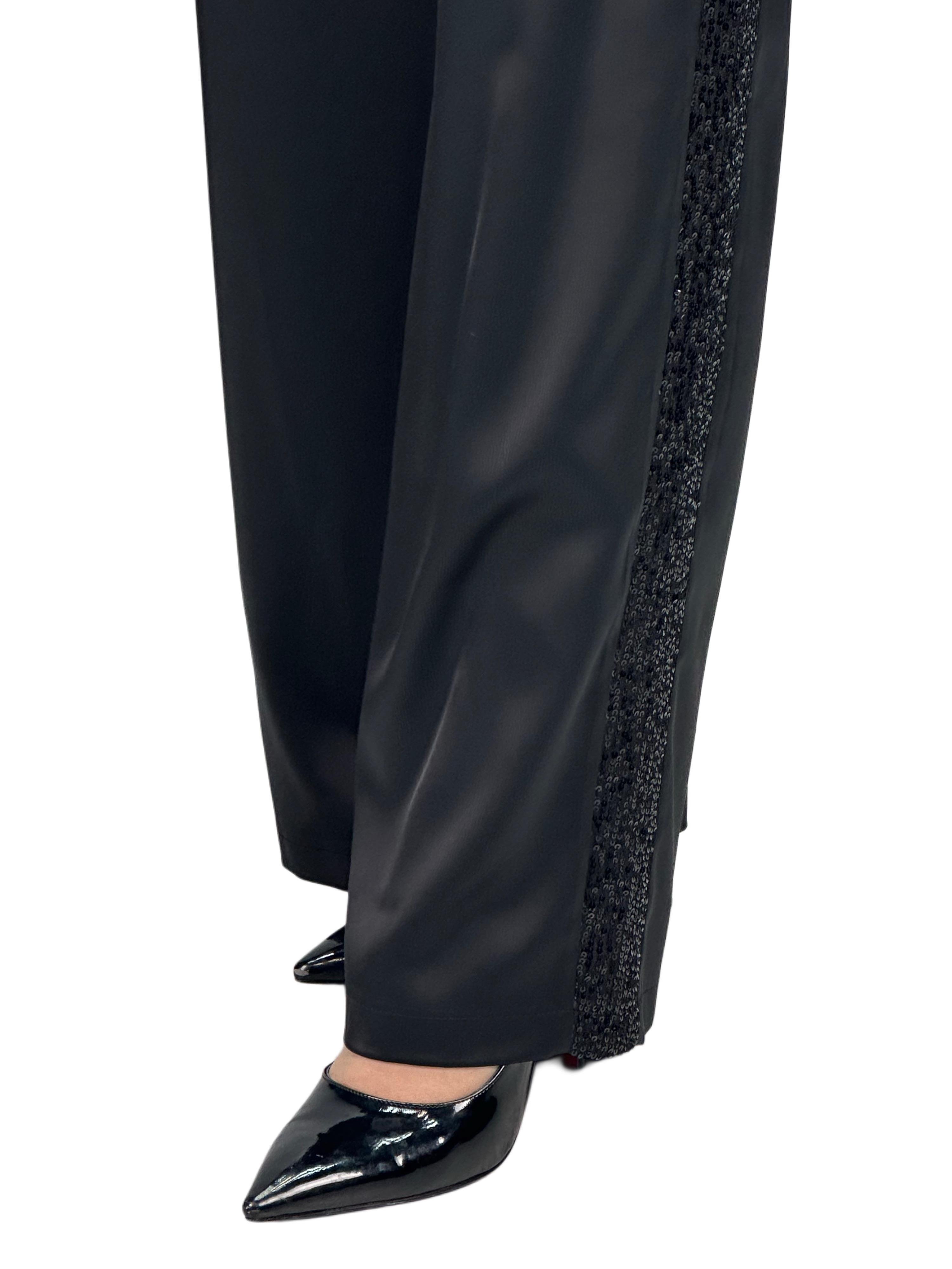 Üçlü Abiye Takım Pantolonlu Takım Siyah OTW405344