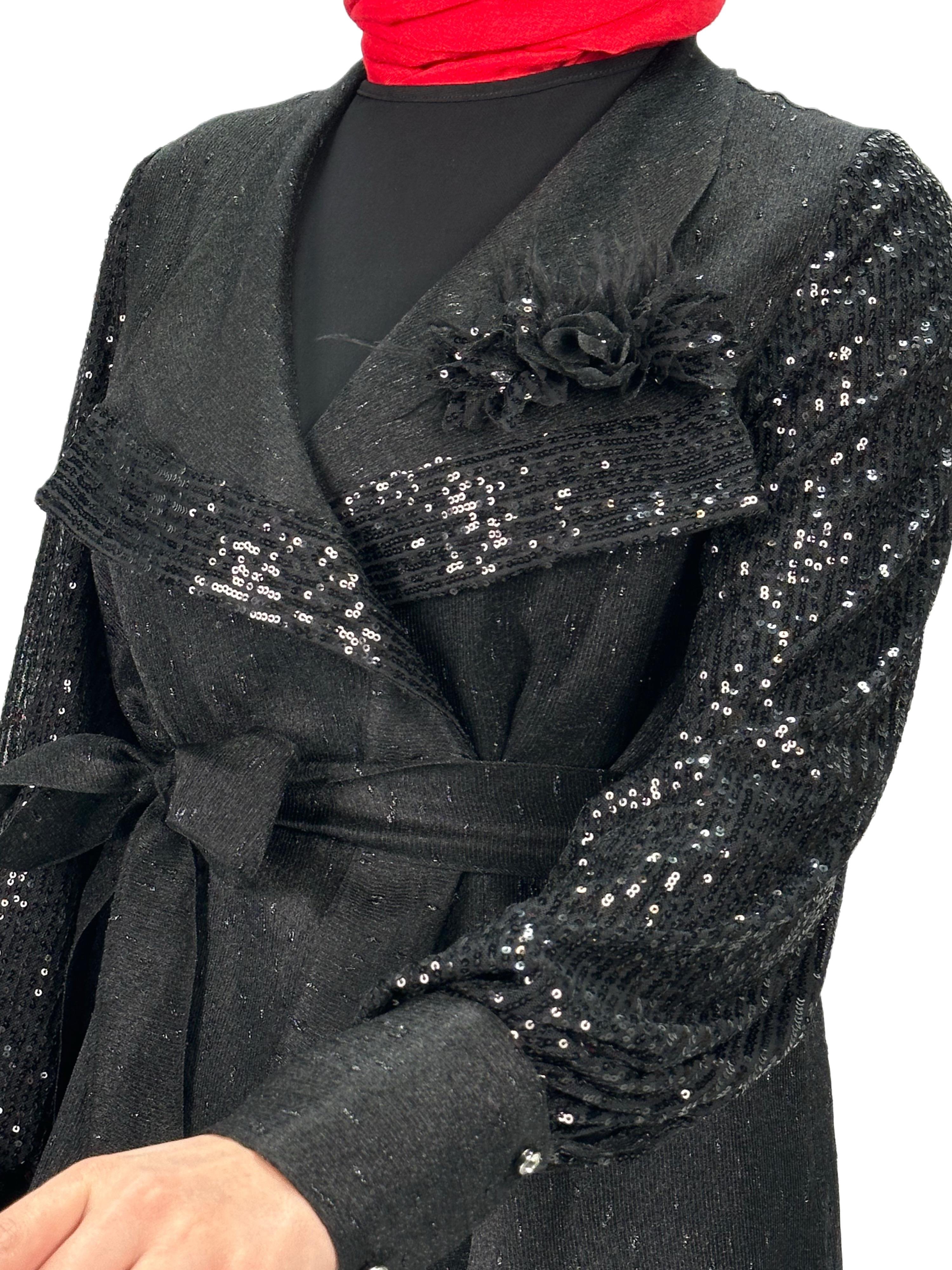 Üçlü Abiye Takım Pantolonlu Takım Siyah OTW405344