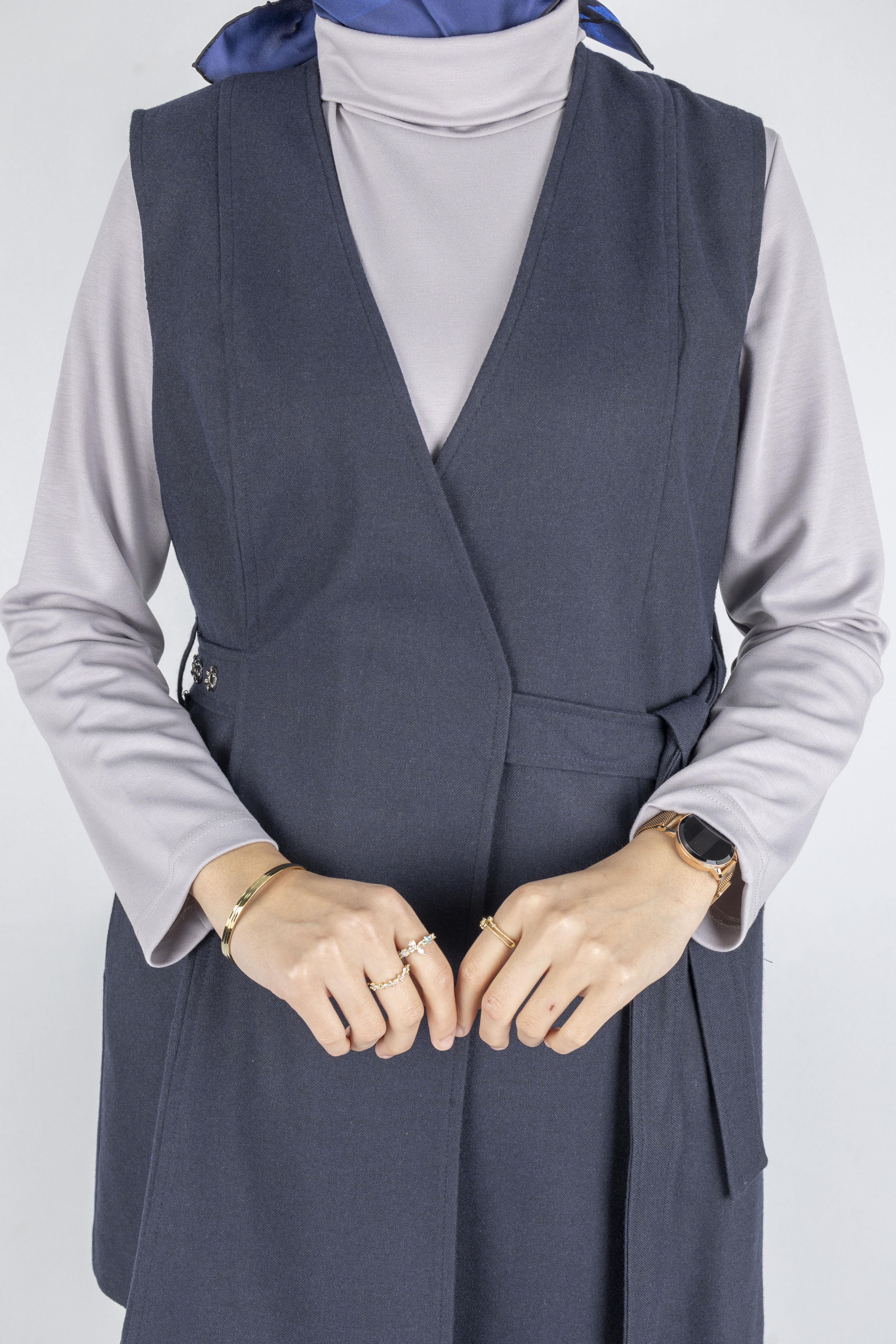 Yandan Kuşaklı Üçlü Takım Lacivert OTW3190