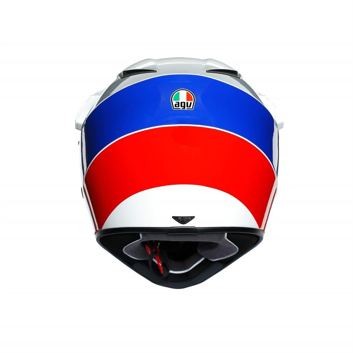 Agv AX9 Multi Atlante White Blue Red Kapalı Kask