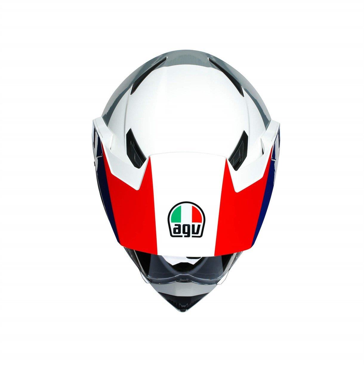 Agv AX9 Multi Atlante White Blue Red Kapalı Kask