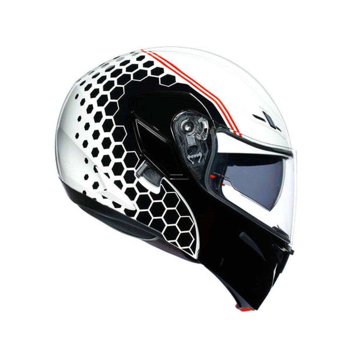 Agv Compact St Multi Plk Detroit White Black Çene Açilir Kask - Pinlock Dahil