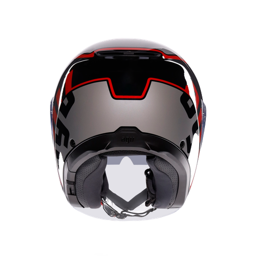 Agv irides Valenza Matt Grey Blk Red Açık Kask
