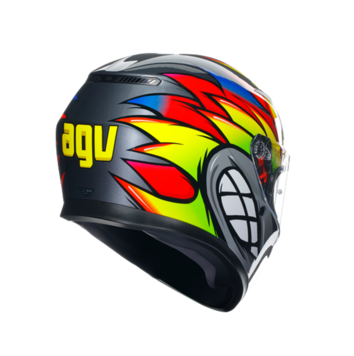 Agv K3 Birdy 2.0 Grey Yellow Red Kapalı Kask