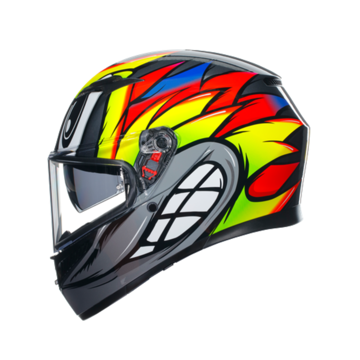 Agv K3 Birdy 2.0 Grey Yellow Red Kapalı Kask