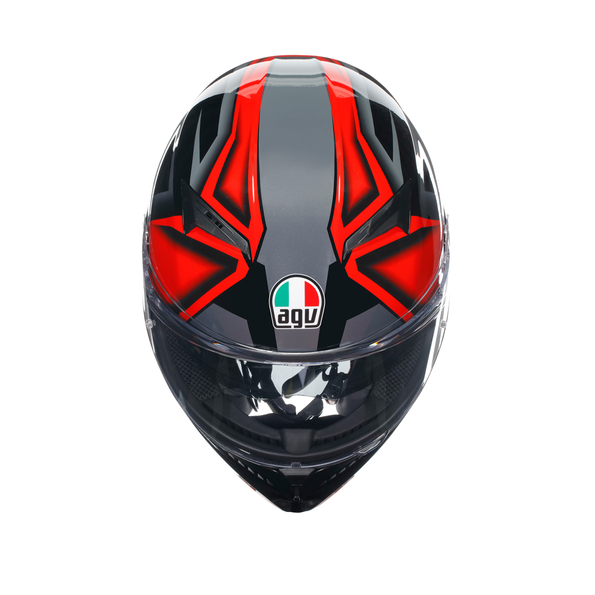 Agv K3 Compound Black Red Kapalı Kask