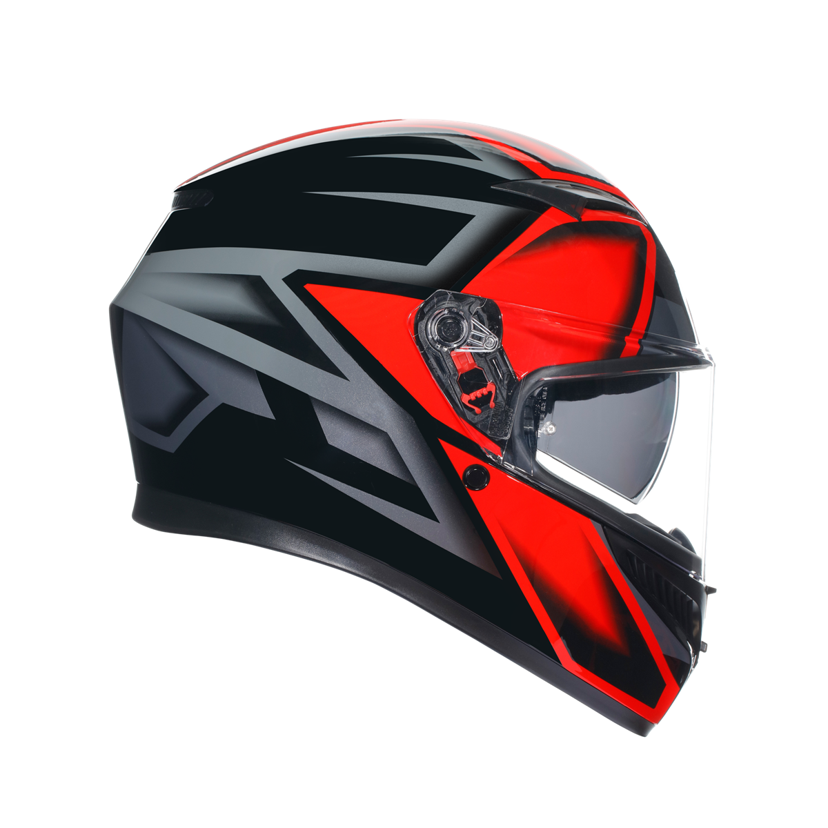Agv K3 Compound Black Red Kapalı Kask