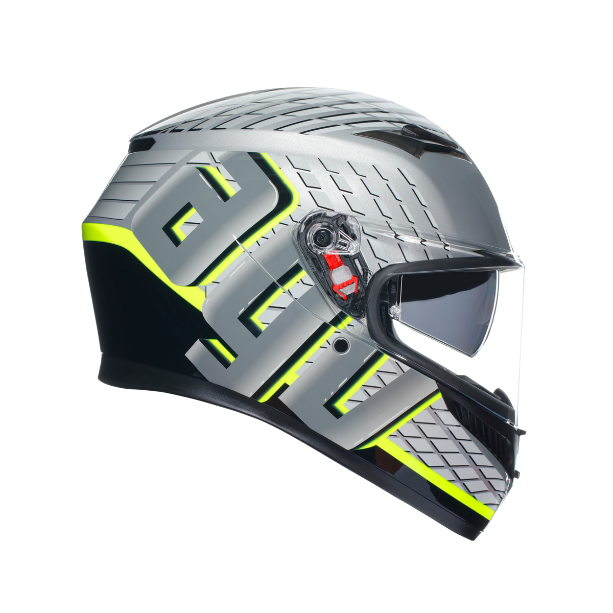 Agv K3 Fortify Grey Blk Yellow Fluo Kapalı Kask