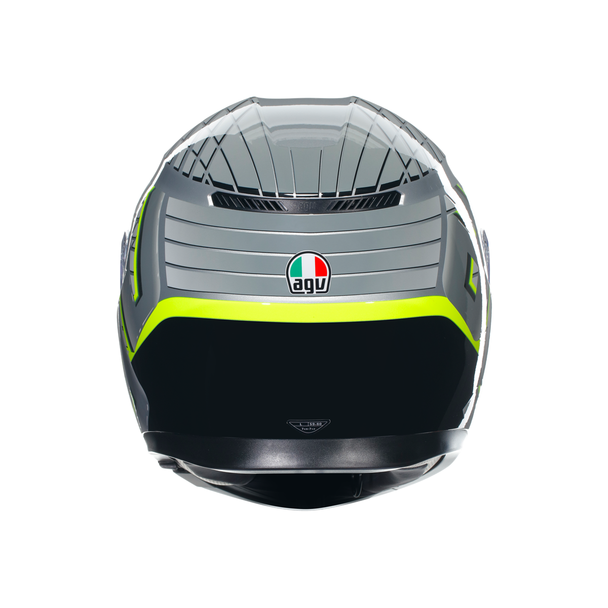 Agv K3 Fortify Grey Blk Yellow Fluo Kapalı Kask