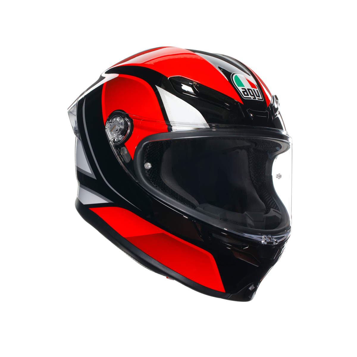Agv K6 S Hyphen Black Red White Kapalı Kask