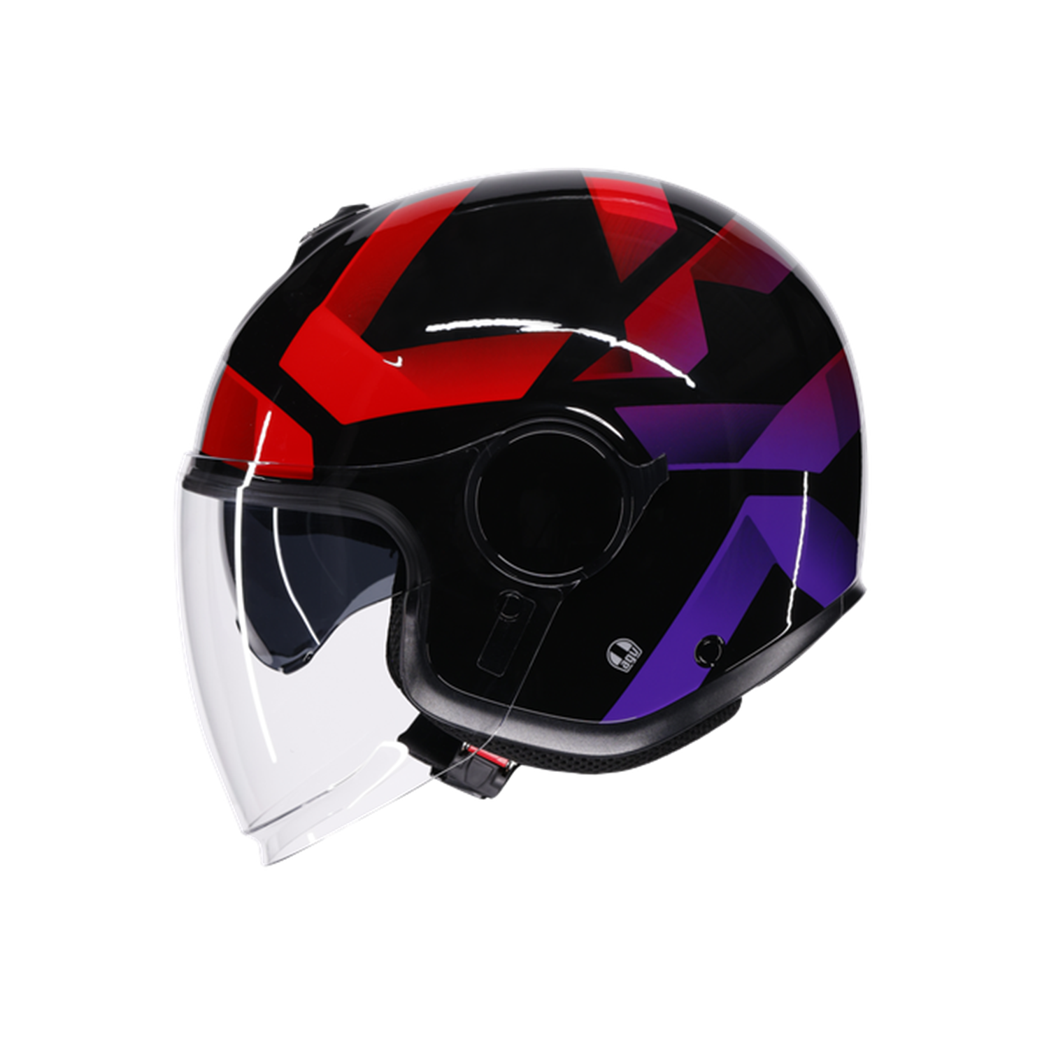 AGV KASK/ ETERES CAMOGLI BLACK/RED/PURPLE