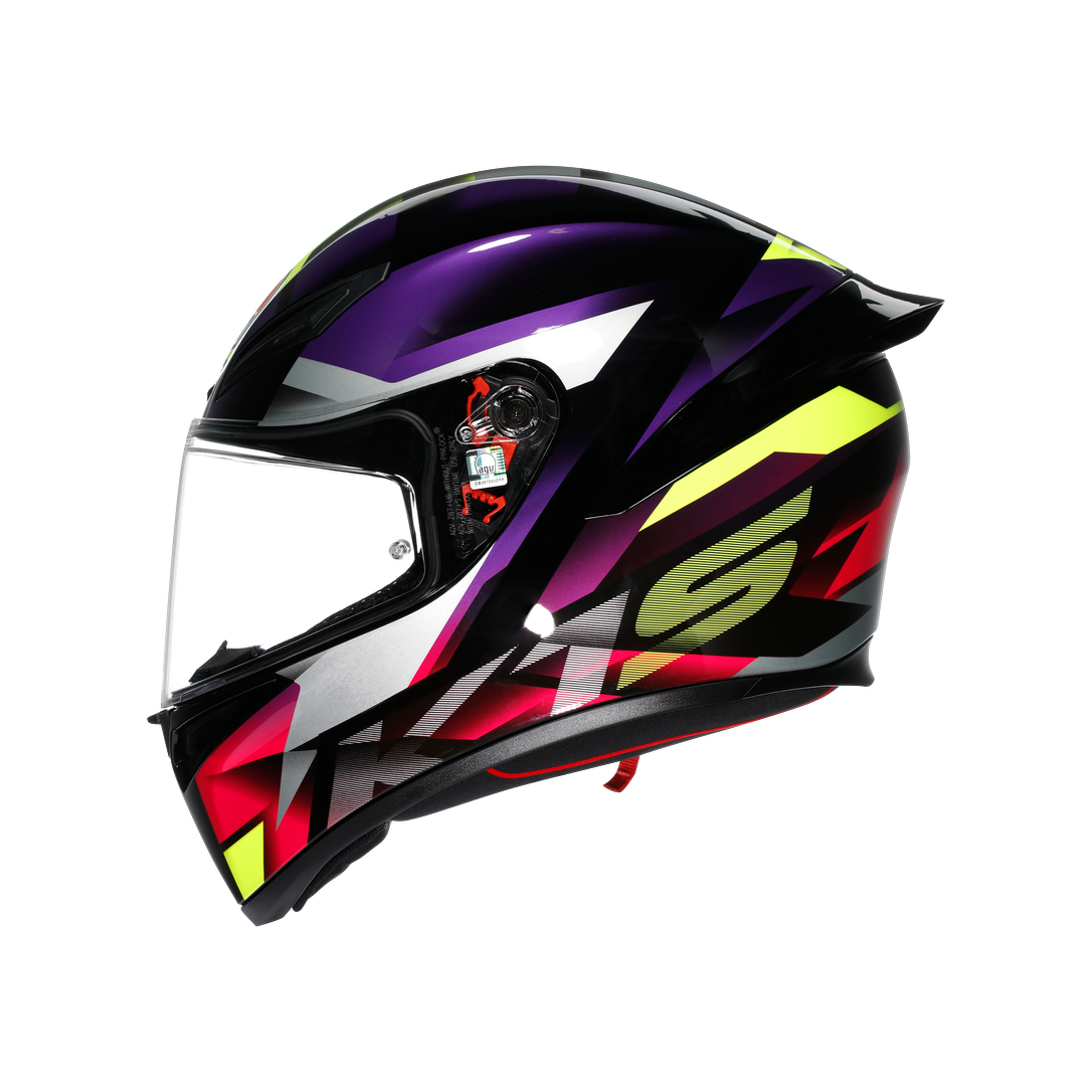 AGV KASK/K1 S E2206 FASTLAP BLACK PURPLE PINK M0196 FASTLAP