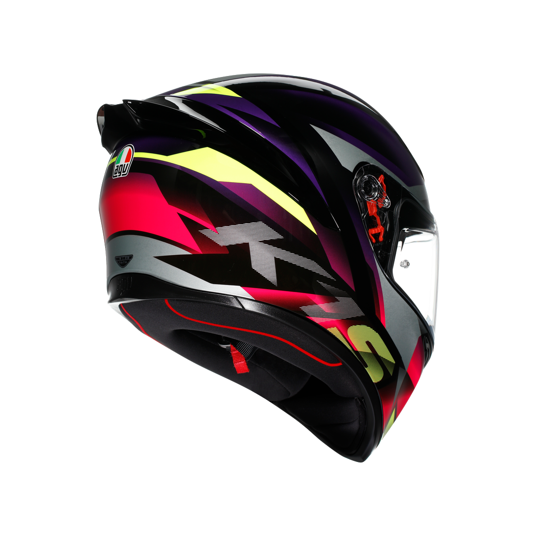 AGV KASK/K1 S E2206 FASTLAP BLACK PURPLE PINK M0196 FASTLAP