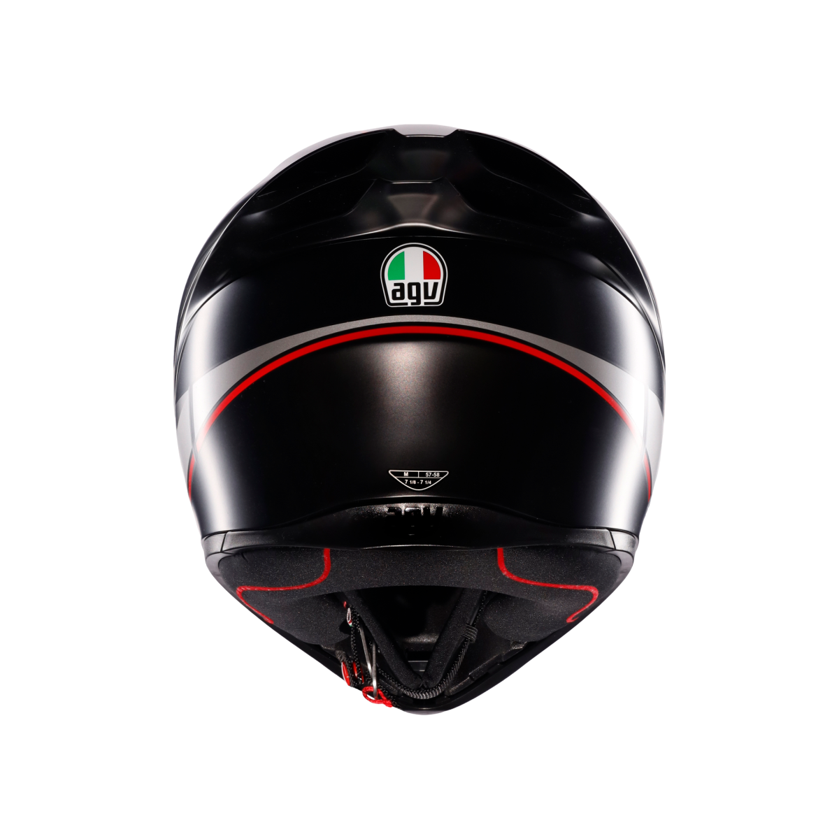 AGV KASK/K1 S LAP MATT BLACK/GREY/RED