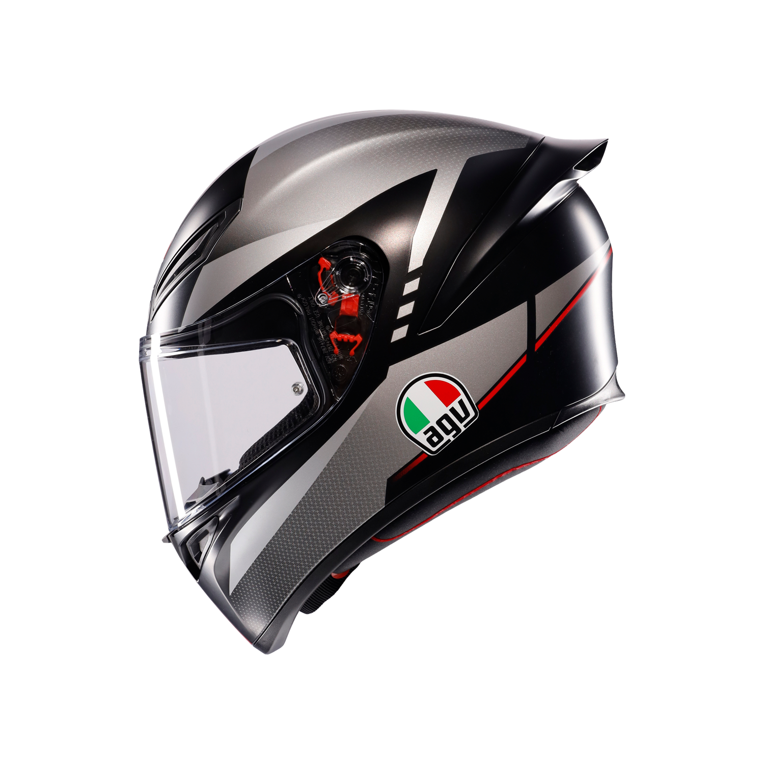 AGV KASK/K1 S LAP MATT BLACK/GREY/RED CONF.
