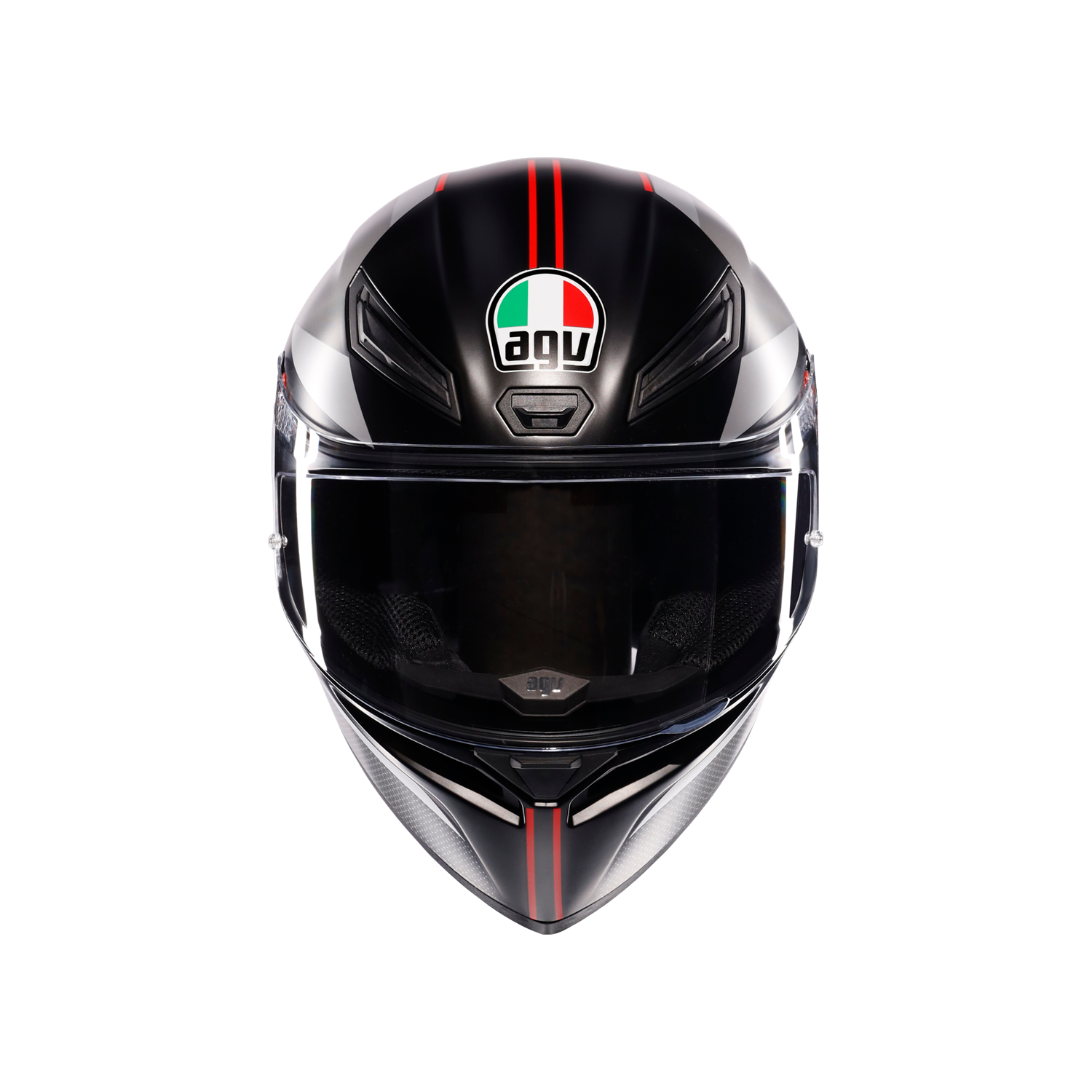 AGV KASK/K1 S LAP MATT BLACK/GREY/RED CONF.