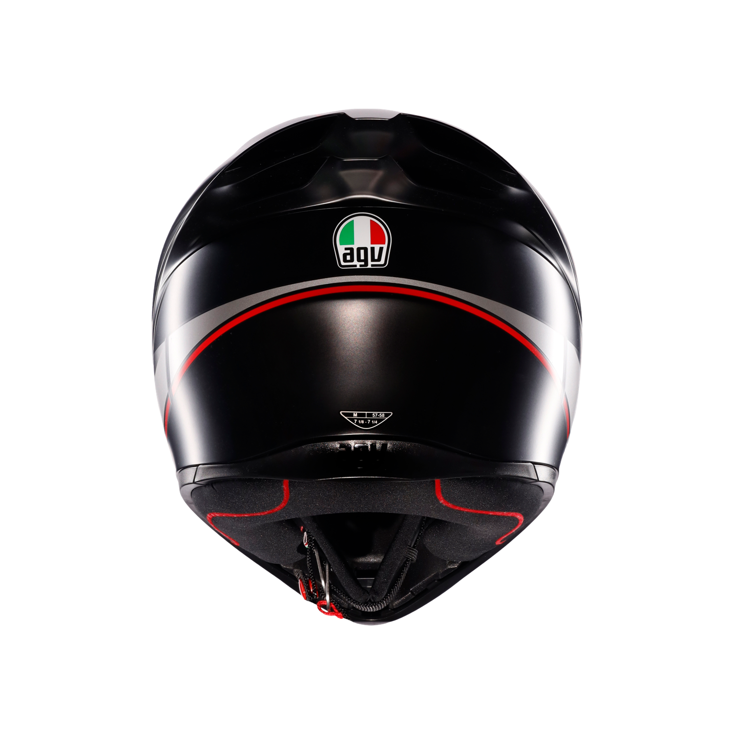 AGV KASK/K1 S LAP MATT BLACK/GREY/RED CONF.
