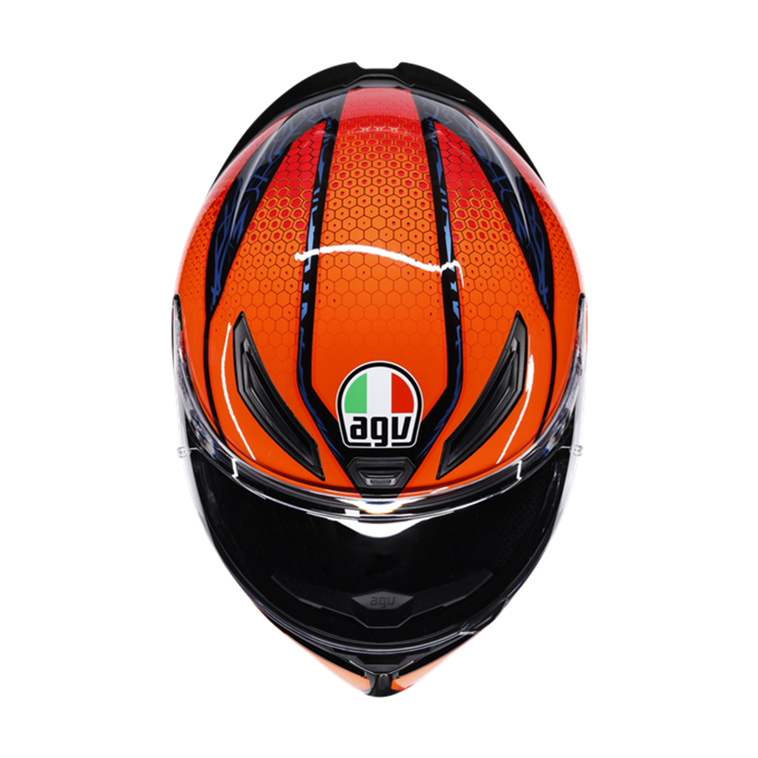AGV KASK/K1 S SPEEDARMOR BLACK ORANGE BLUE