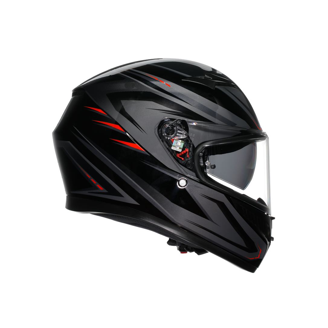 AGV KASK/K3  E2206 MPLK SYTH BLACK RED  CONFİGURATİON