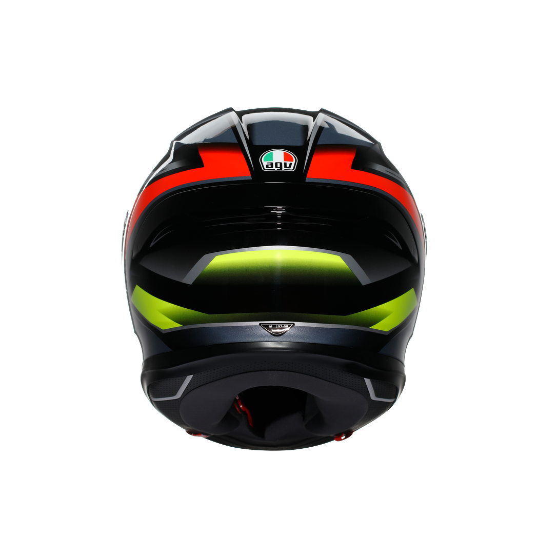 AGV KASK/K6 S E2206 MPLK ERAZER BLACK/RED YELLOW FLUO M0186