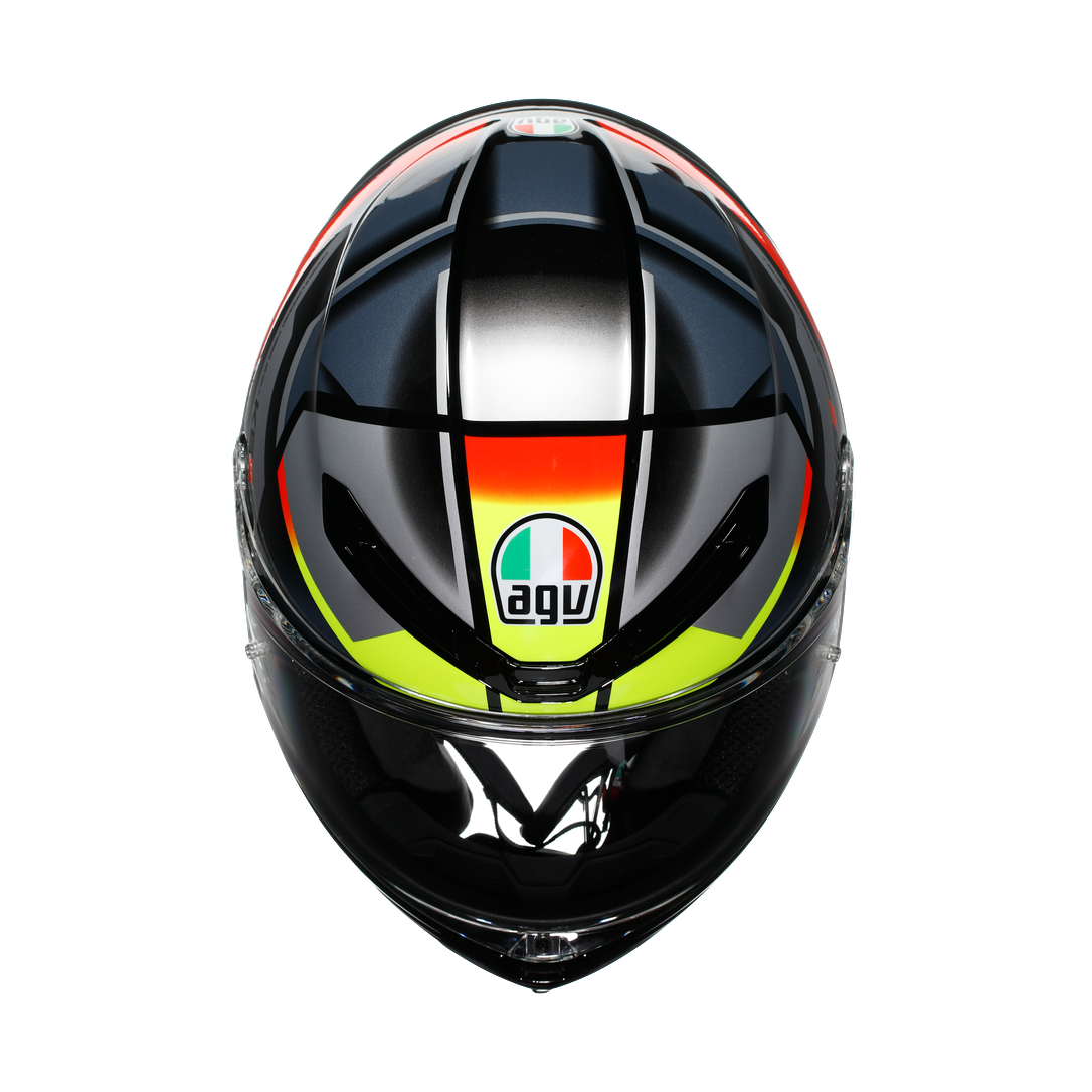 AGV KASK/K6 S E2206 MPLK ERAZER BLACK/RED YELLOW FLUO M0186