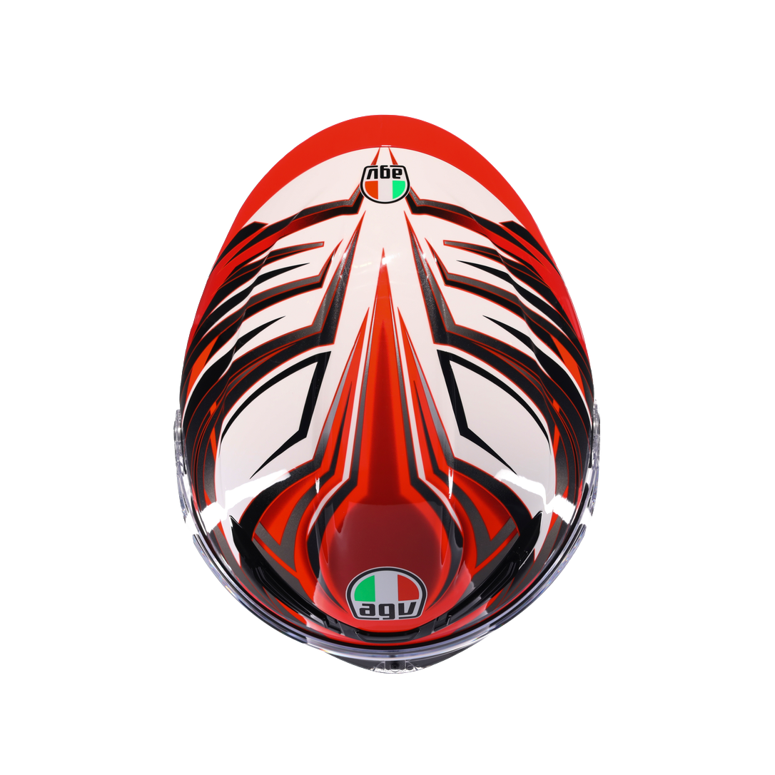 AGV KASK/K6 S E2206 MPLK REEVAL WHITE RED GREY M0165
