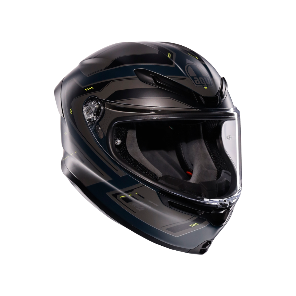 AGV KASK/K6 S MPLK ENHANCE MATT GREY/YELLOW FLUO