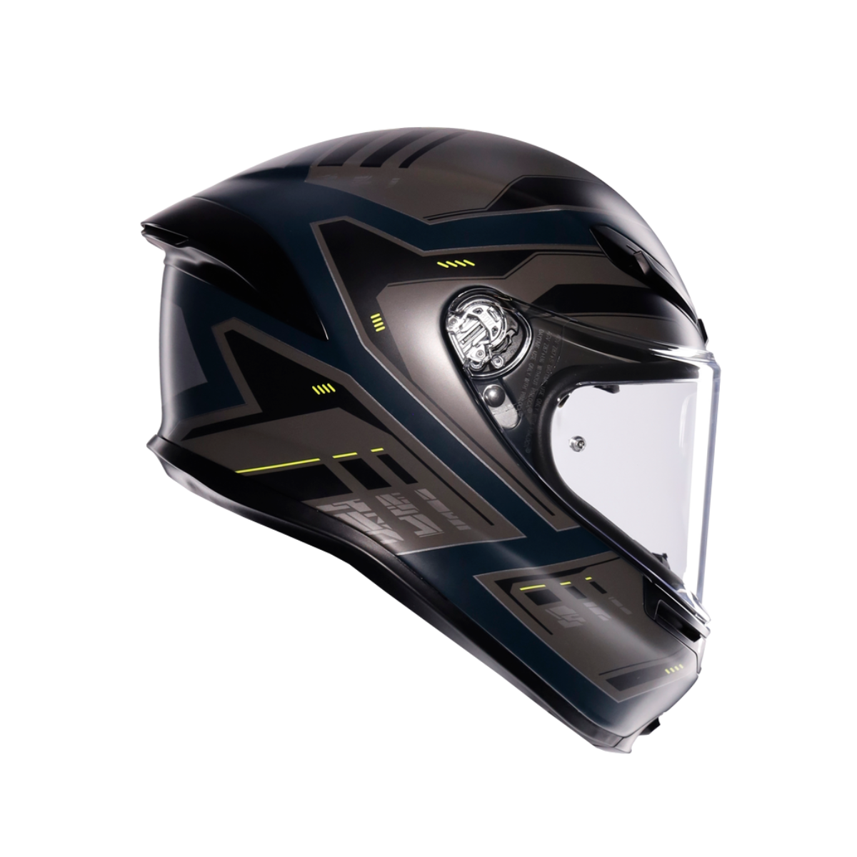 AGV KASK/K6 S MPLK ENHANCE MATT GREY/YELLOW FLUO