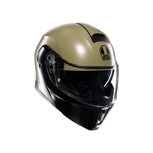 AGV KASK/STREETMODULAR E2206 MPLK MONO MATT GREEN/BLACK