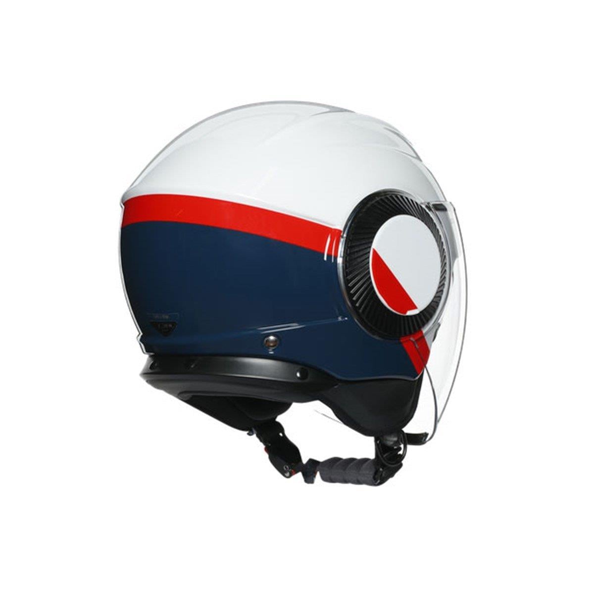 Agv Orbyt Multi Block Pearl White Ebony Red Açık Kask
