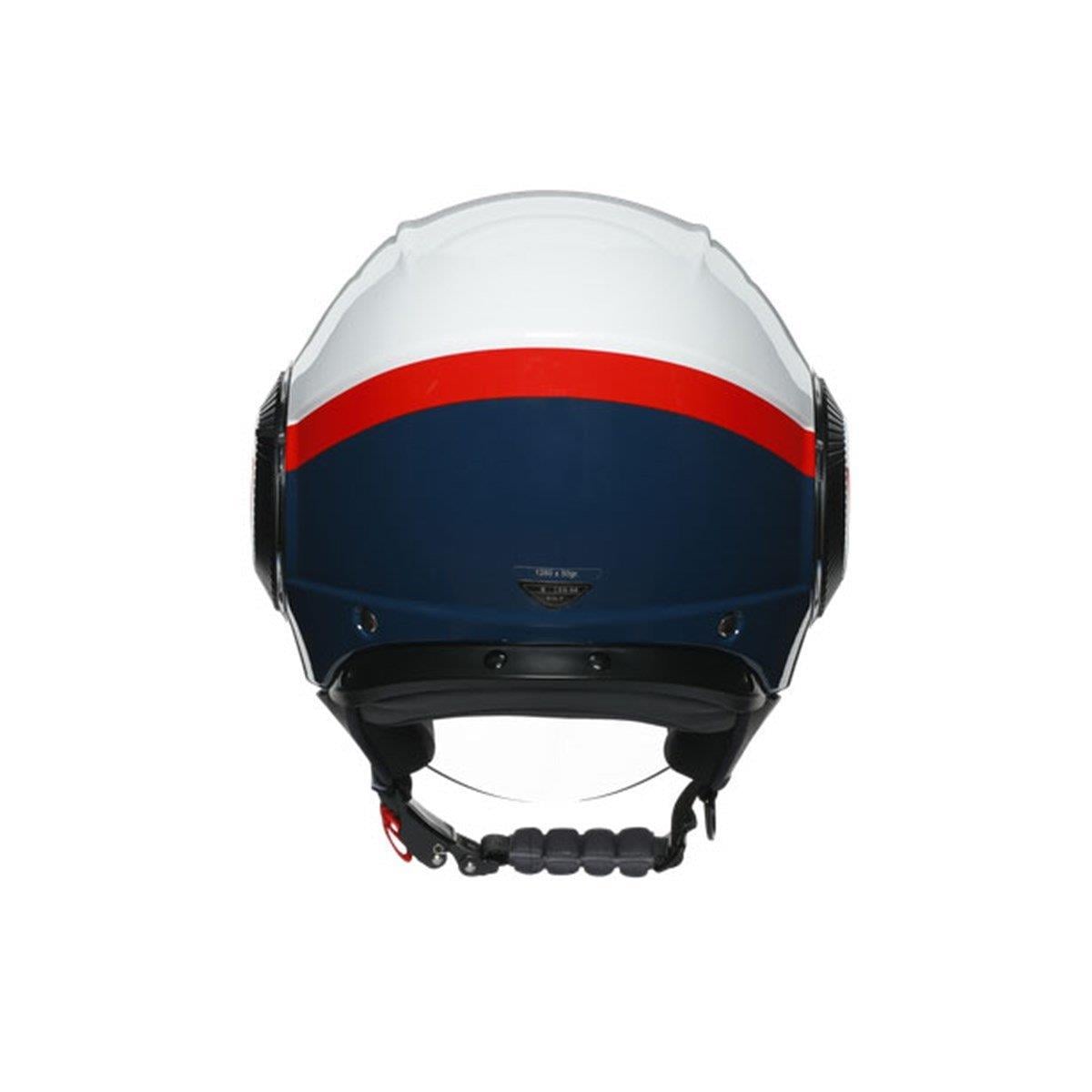 Agv Orbyt Multi Block Pearl White Ebony Red Açık Kask