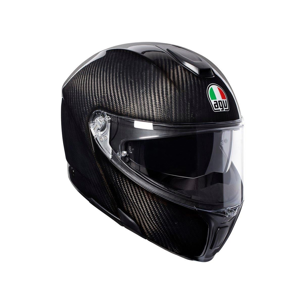 Agv Sportmodular Solid Plk Glossy Carbon Çene Açilir Kask