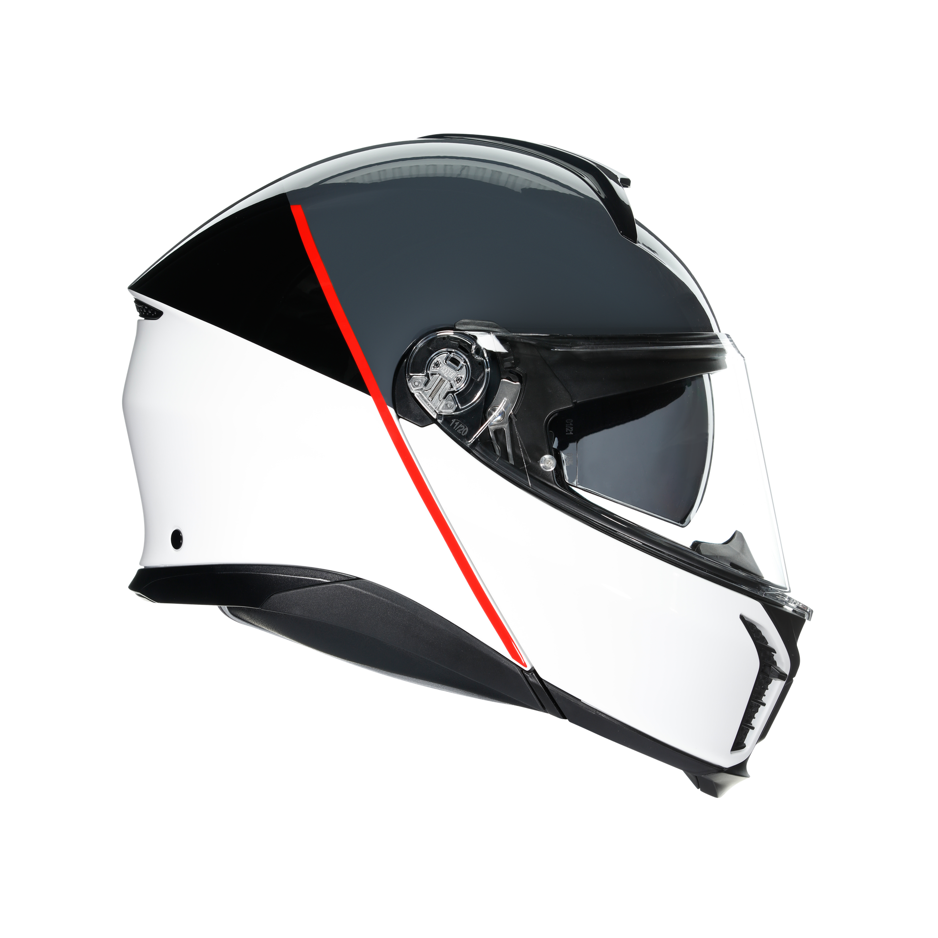Agv Tourmodular Mlt Balance White Grey Red Çene Açılır Kask