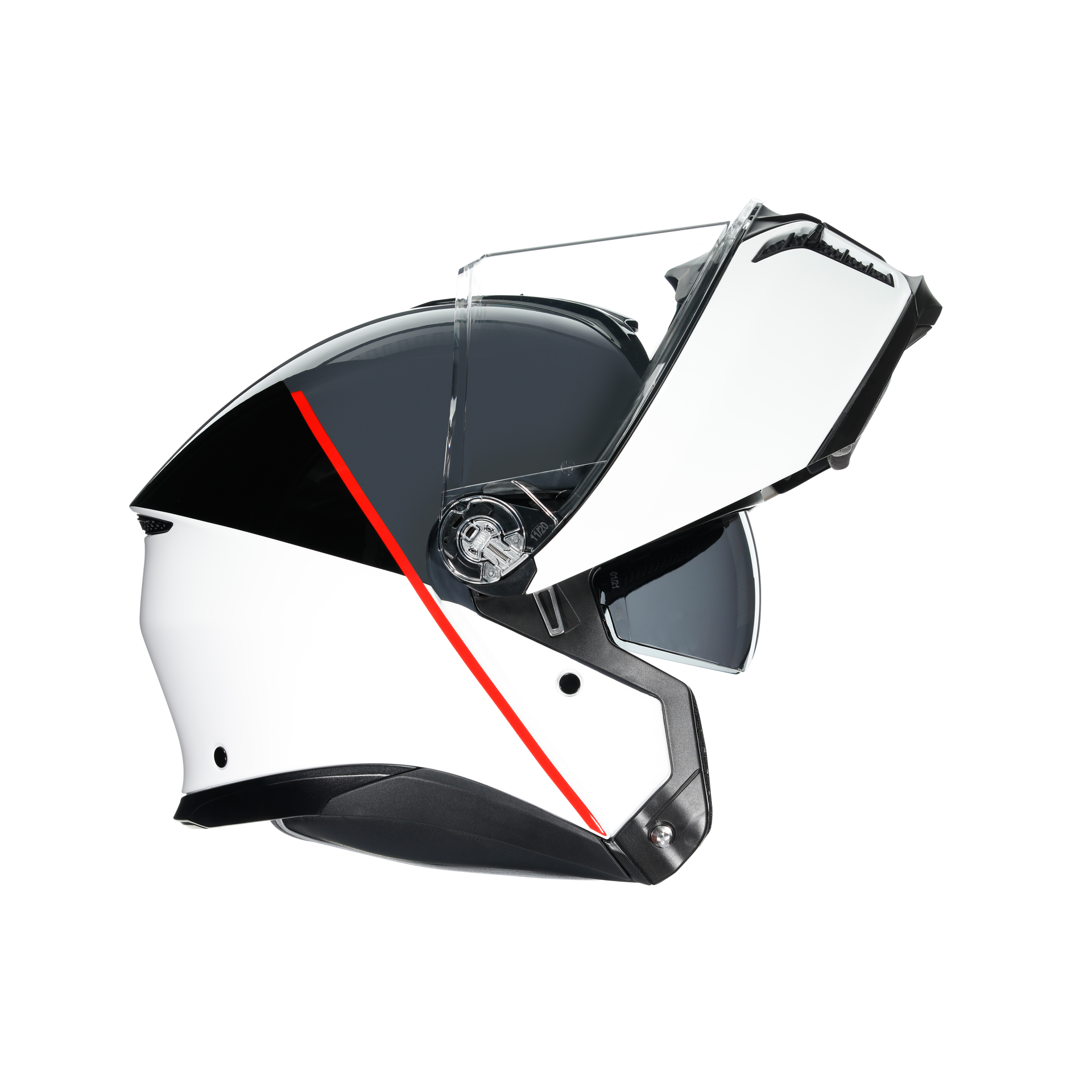Agv Tourmodular Mlt Balance White Grey Red Çene Açılır Kask