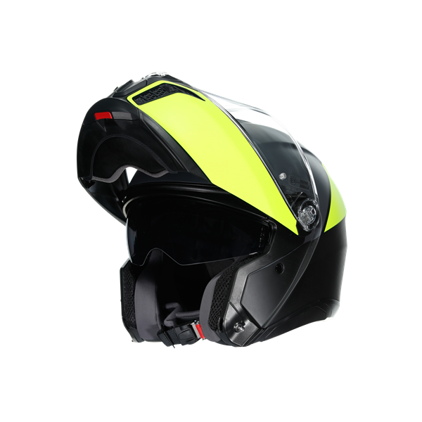 Agv Tourmodular Multi Balanca Matt Black Yellow Çene Açılır Kask