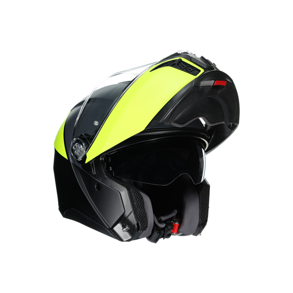 Agv Tourmodular Multi Balanca Matt Black Yellow Çene Açılır Kask