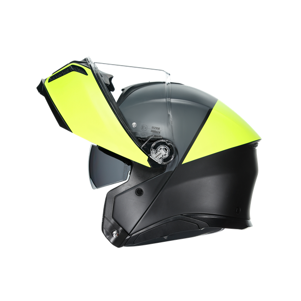 Agv Tourmodular Multi Balanca Matt Black Yellow Çene Açılır Kask