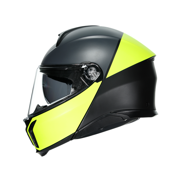 Agv Tourmodular Multi Balanca Matt Black Yellow Çene Açılır Kask