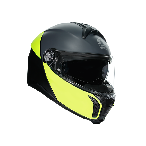 Agv Tourmodular Multi Balanca Matt Black Yellow Çene Açılır Kask