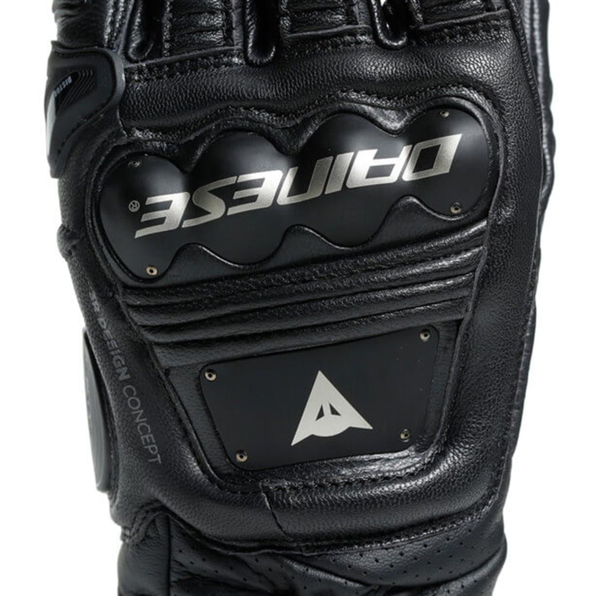 Daınese 4-Stroke 2 Black Deri Eldiven