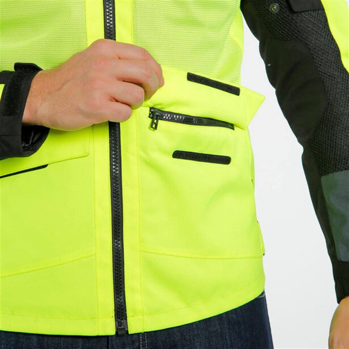 Dainese Air Tourer Fluo Yellow Ebony Black Tekstil Mont