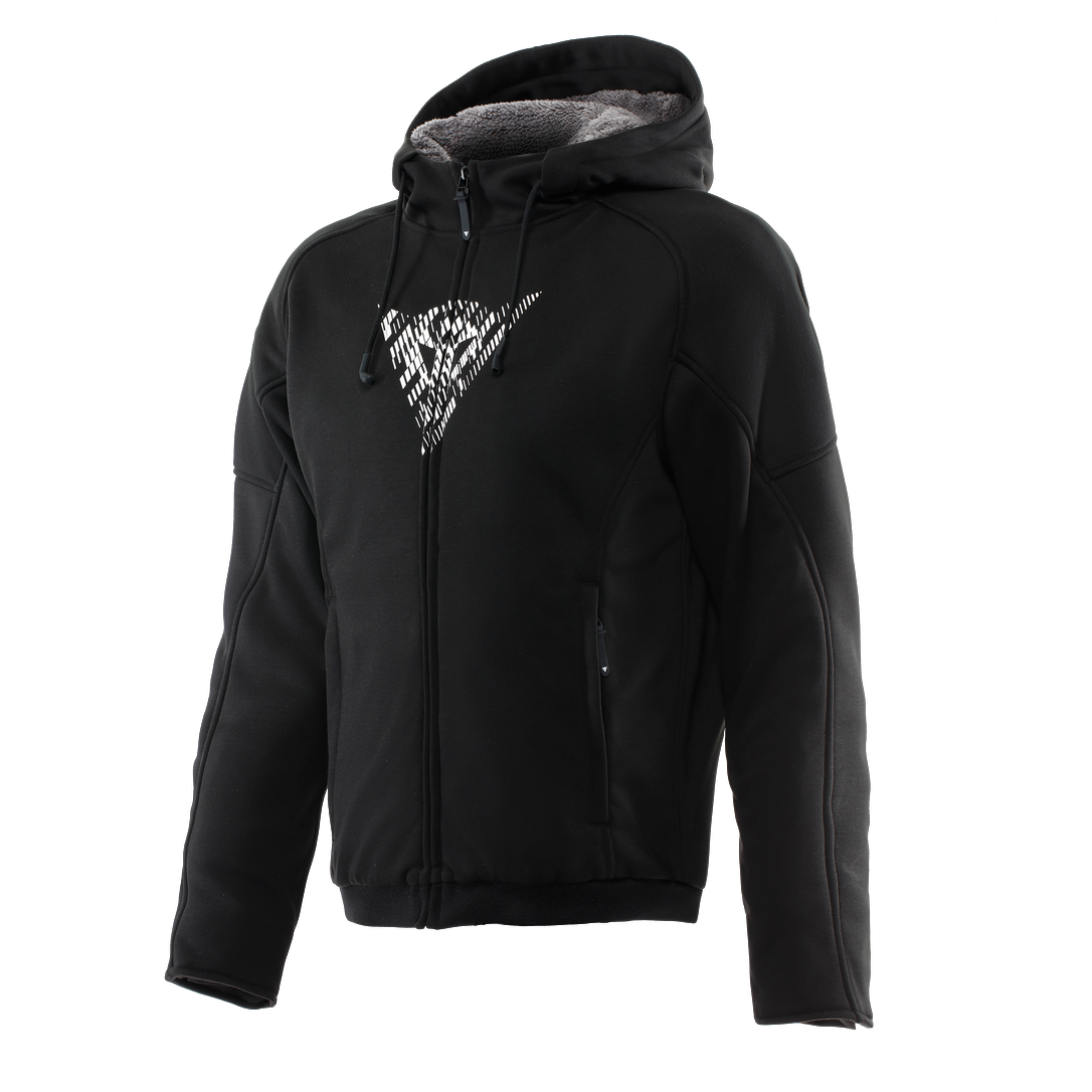DAINESE BOVISA SAFETY HOODIE FULL ZIP BLACK/WHITE