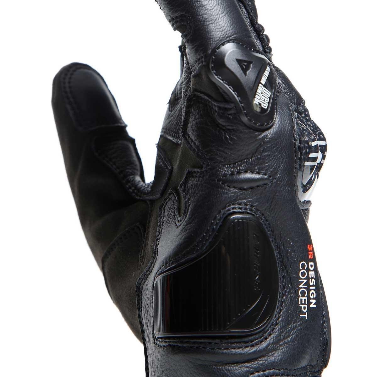 Dainese Carbon 4 Short Black Fluo Red Deri Eldiven