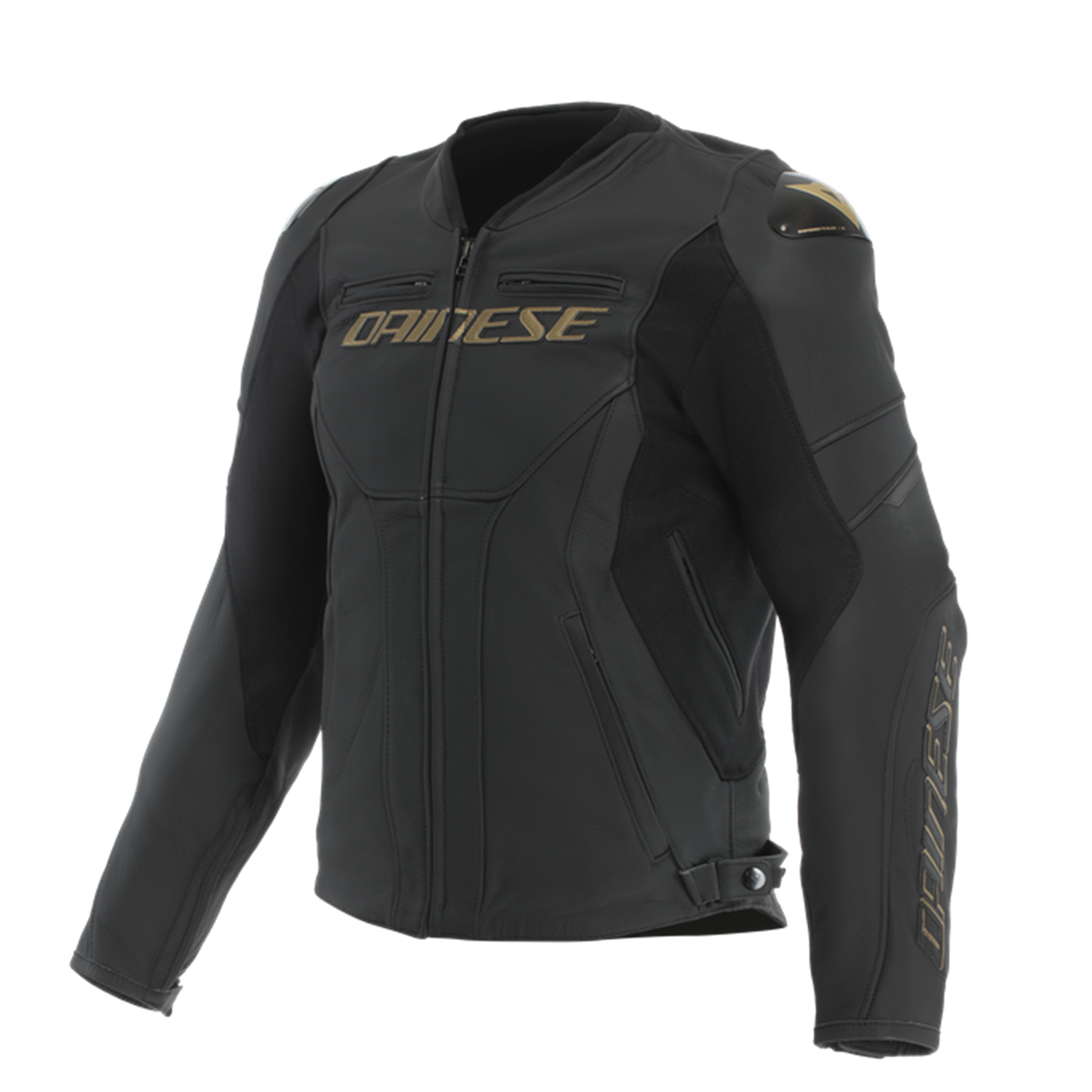 DAINESE CEKET RACING 5 LEATHER BLACK GOLD