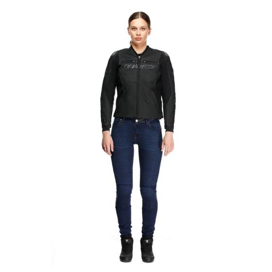 DAINESE CEKET RACING 5 LEATHER WMN BLK BLK